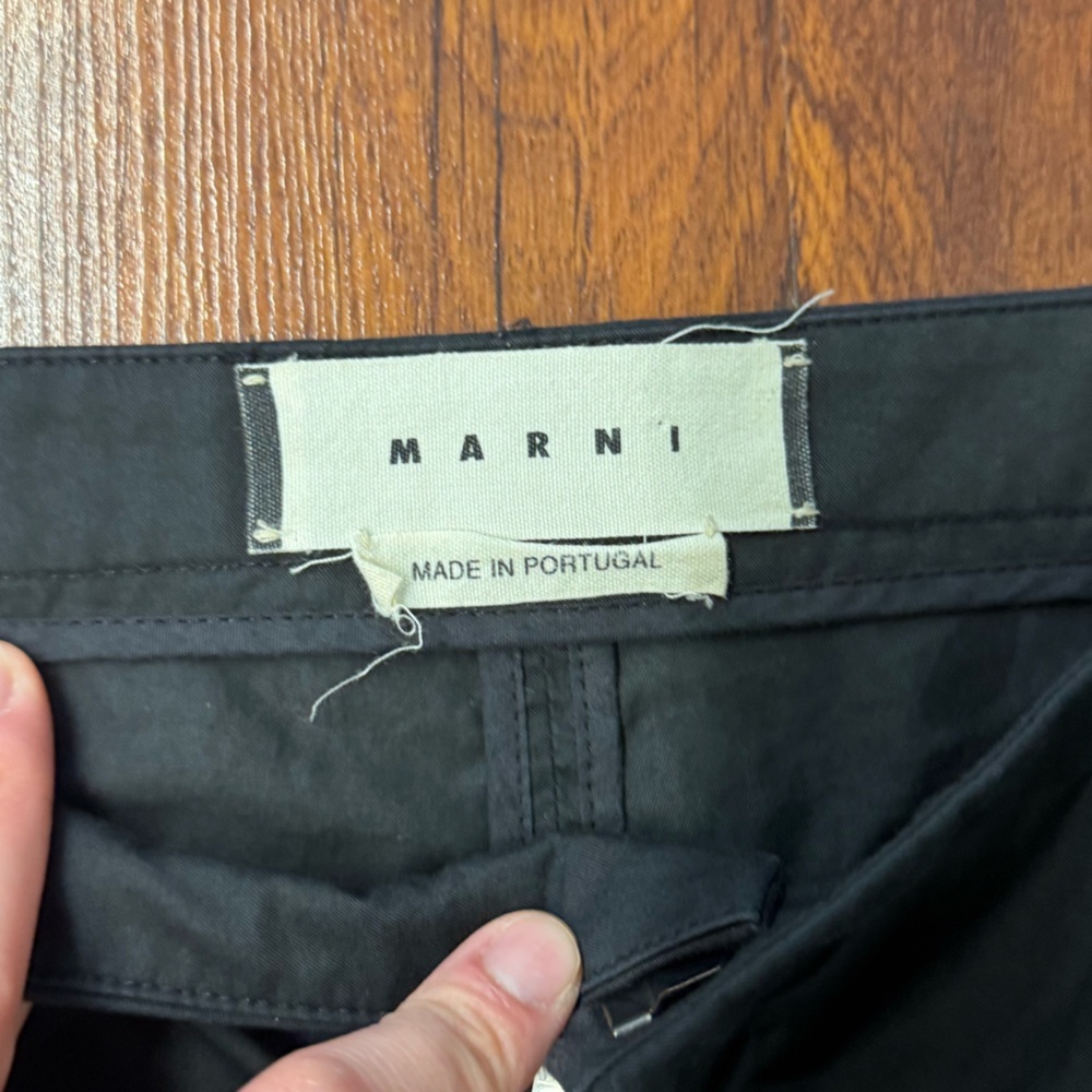 Marni Black Cotton Tailored Pants IT 42 US 6 - Picture 3 of 7